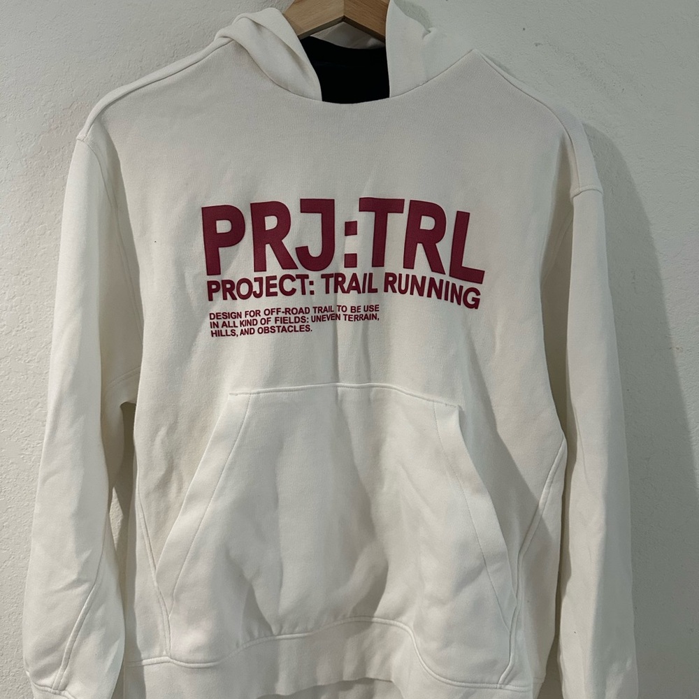Zara White/Cream Hoodie with Red Print. Size 13-14